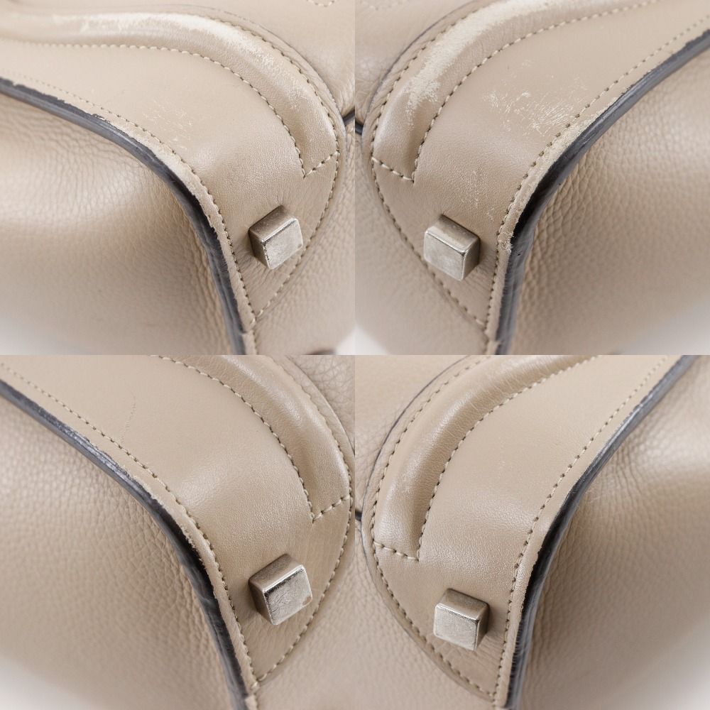 CELINE】セリーヌ ラゲージ マイクロショッパー レザー ベージュ