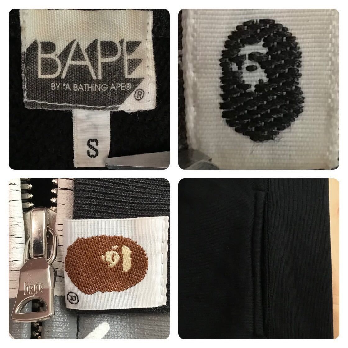 KAWS × BAPE ape head フルジップ パーカー Sサイズ black a bathing