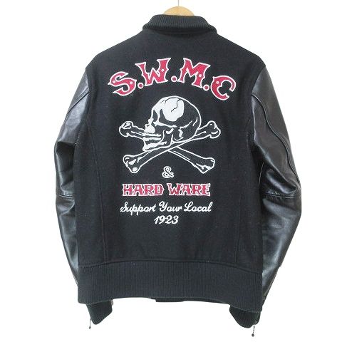 送料込み/直送 武田好誠 SKULL WORKS スタジアムジャケット 袖革