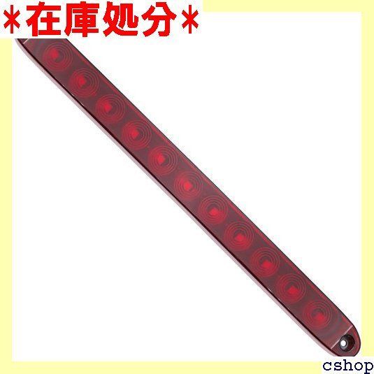 Biqing カーハイマウントストップテールライトレッド3番目の3番目のブレーキライト24V、ユニバーサルウォータープルーフ11LEDカーリアブレーキランニングランプランニングランプラン 1391