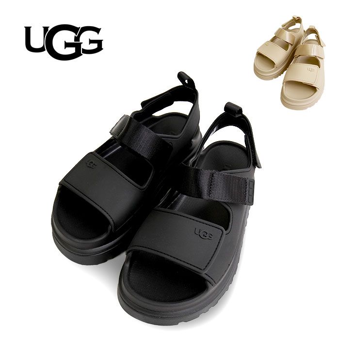 アグ ゴールデングロウ UGG サンダル レディース ブラック 黒 ベージュ GOLDENGLOW 1152813K ウォータープルーフ 防水 軽量
