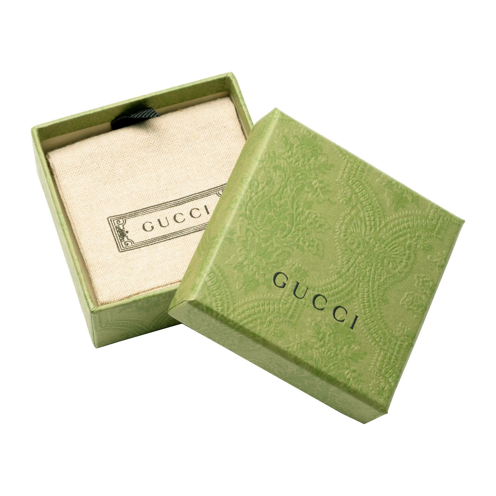 正規品 グッチ GUCCI ダブルGクリスタル チェーンリング Sサイズ 12号 Double G crystal flower ring in antique gold-toned metal
