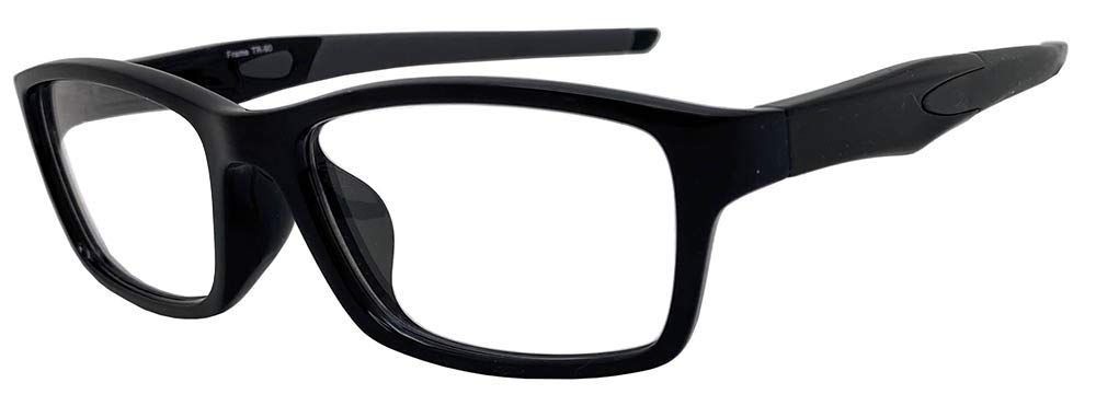 Color:ブラックフレーム +1.00 Face Trick glasses カッコいい・かけやすい老眼鏡 TR-90スポーティフレーム ストレートテンプル UV410クリア老眼鏡レンズ/ブルーライトカット鯖江メーカー高性能レンズ