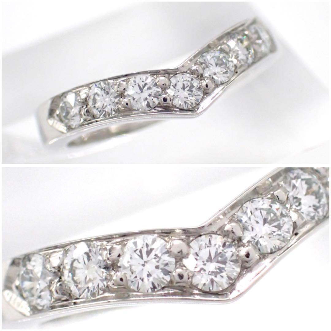 ティファニー 7号 Vバンド リング 指輪 7P ダイヤ Pt950 3942 - メルカリ