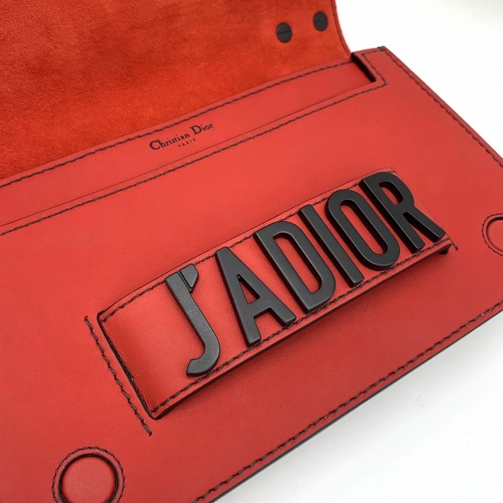 JADIOR レッドレザー ショルダーバッグ