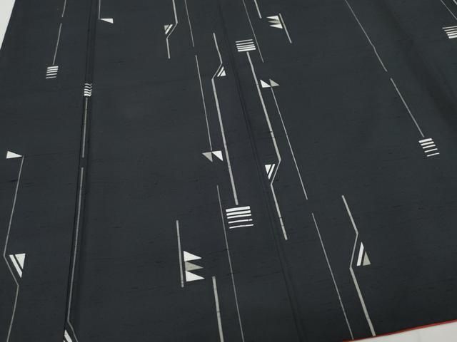 平和屋着物○石川県指定無形文化財 牛首紬 白山工房 手織り 二代目