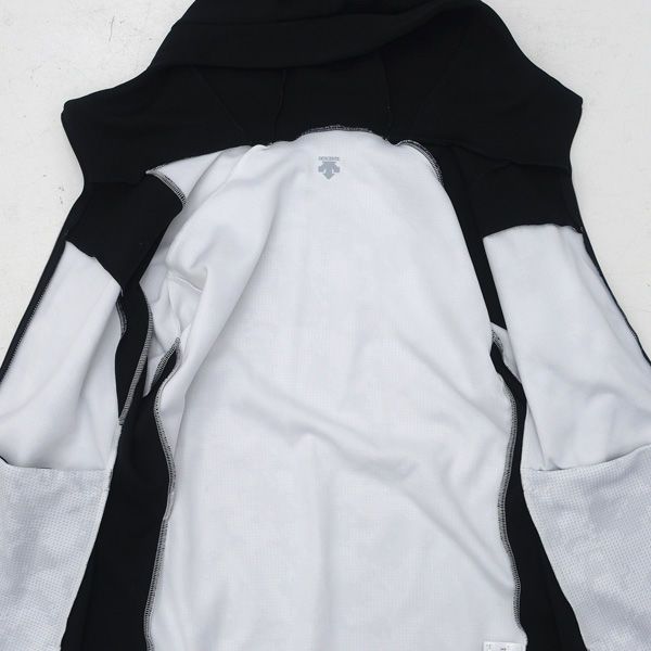 DESCENTE / デサント ジップアップパーカー/ホワイト×ブラック/サイズM