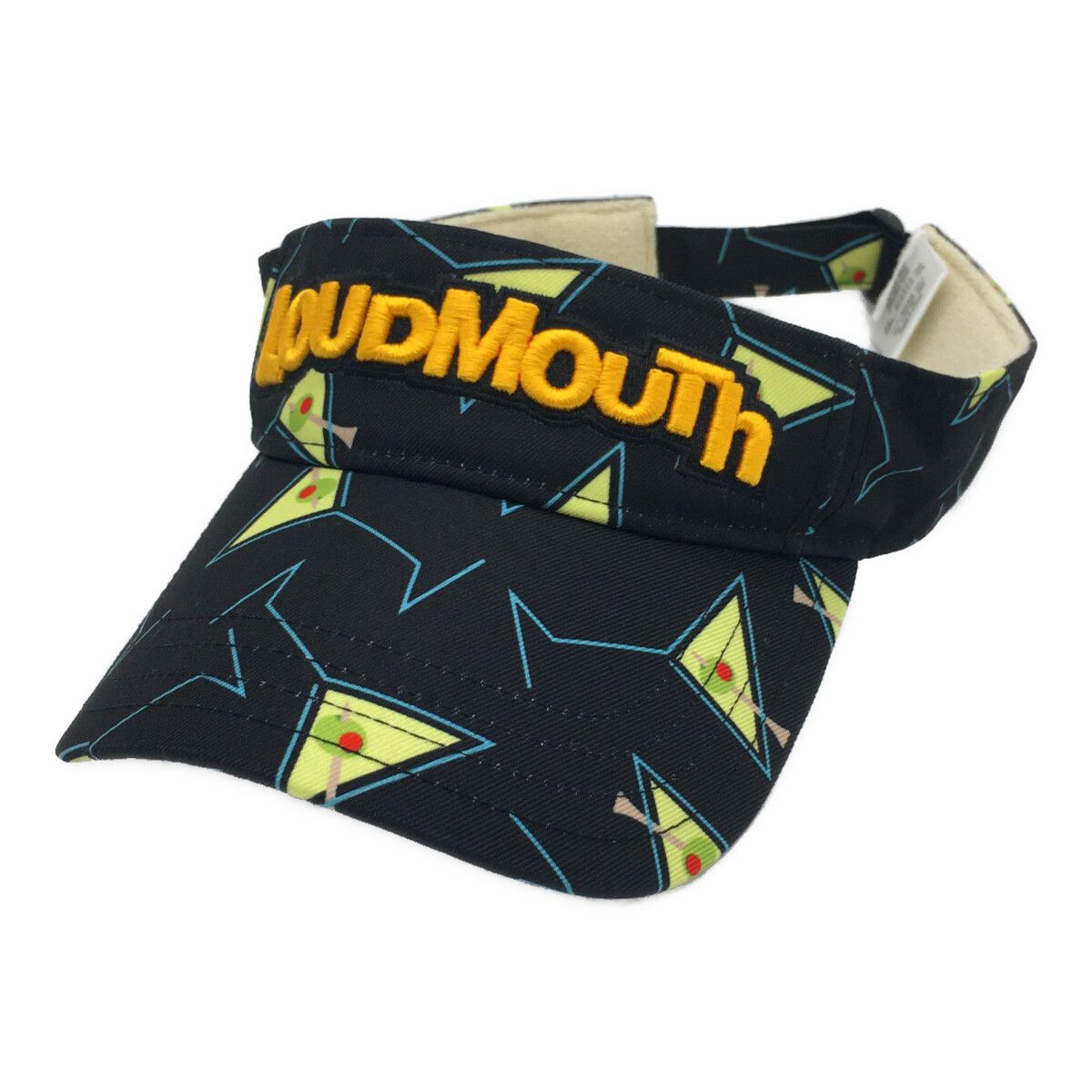 中古 ラウドマウス LOUDMOUTH サンバイザー フリー ブラック/総柄 黒