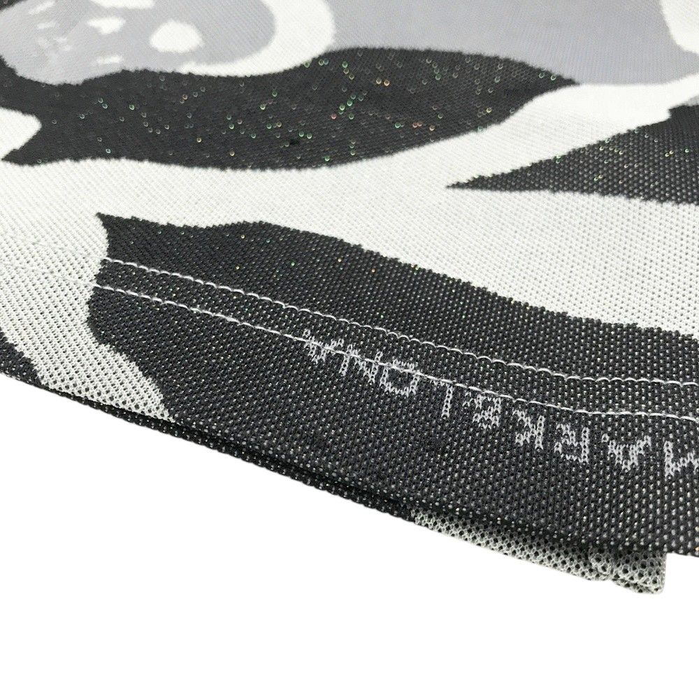 マークアンドロナ ポロシャツ メンズ 白 黒 グレー スカル 48サイズ