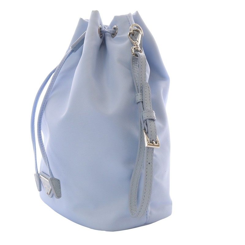 関送込 PRADA トライアングルロゴ Re-Nylon ポーチ チェーン ハンドル トライアングルロゴ Re-Nylon ポーチ (PRADA