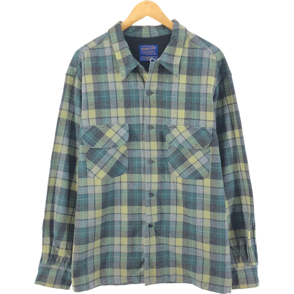 古着 ペンドルトン PENDLETON ボードシャツ チェック柄 オープンカラー
