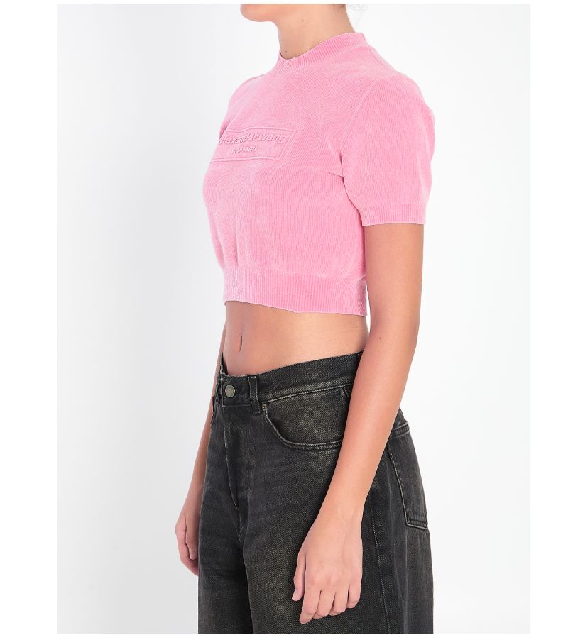 韓国 XSサイズ Alexander Wang アレキサンダーワング クロップド プルオーバー セーター 1KC3251030