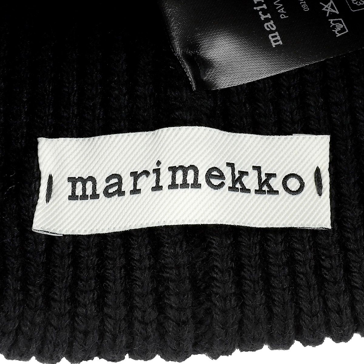 新品【Marimekko】ニット帽　パヴァ　ソリッド　ビーニー　ウール　黒 2023AW】marimekko マリメッコ/ Pavva Solid ニットキャップ