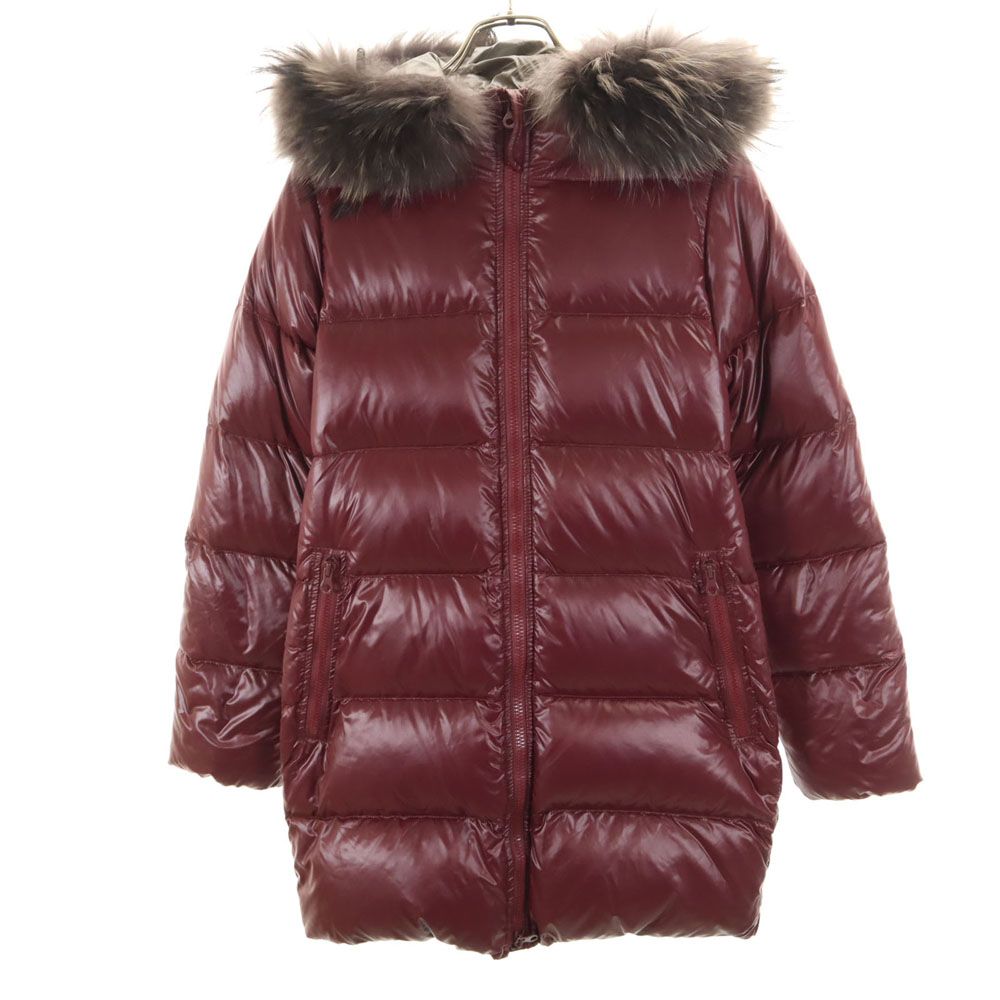 デュベティカ　ダウンコート　アチェ　コクーンシルエット✨　フルジップ　レッド デュベティカ ダウンコート アチェ コクーンシルエット✨ フルジップ