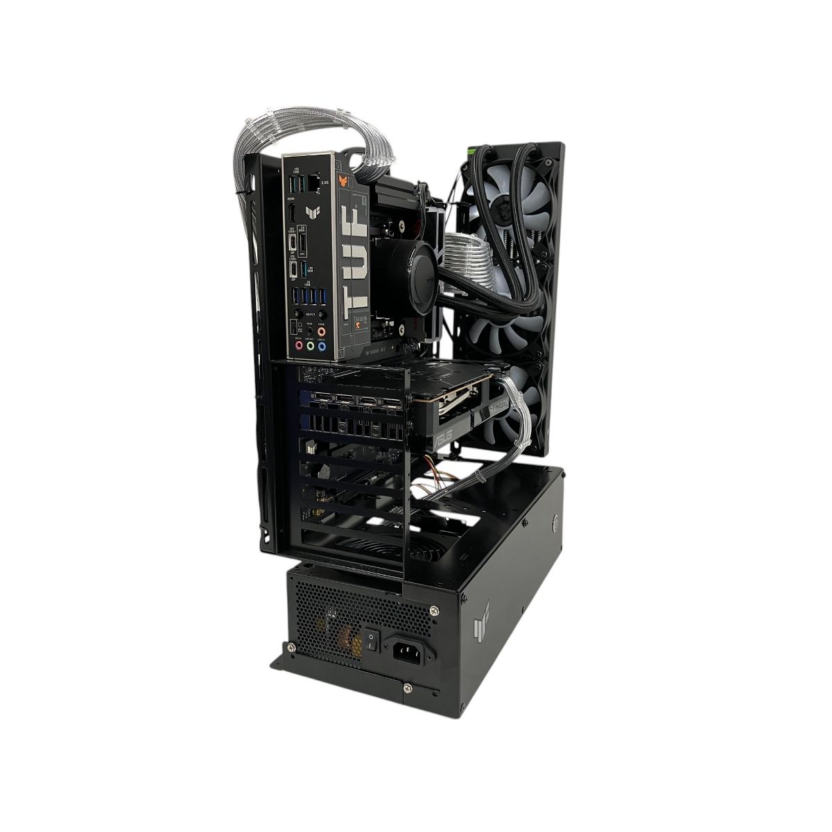自作 デスクトップ パソコン Ryzen 9 7900X 32GB SSD 2TB X870-PLUS 750W OS無 オープンフレームケース 良好 T10034429