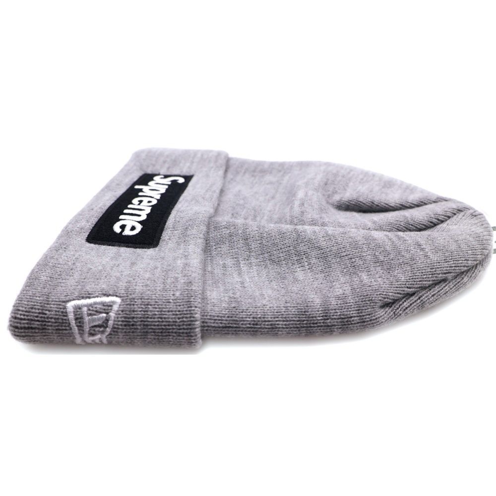 Supreme グレー ニット帽　ボックスロゴ　22AW FW SUPREME (シュプリーム) 22AW ×NEW ERA Box Logo Beanie