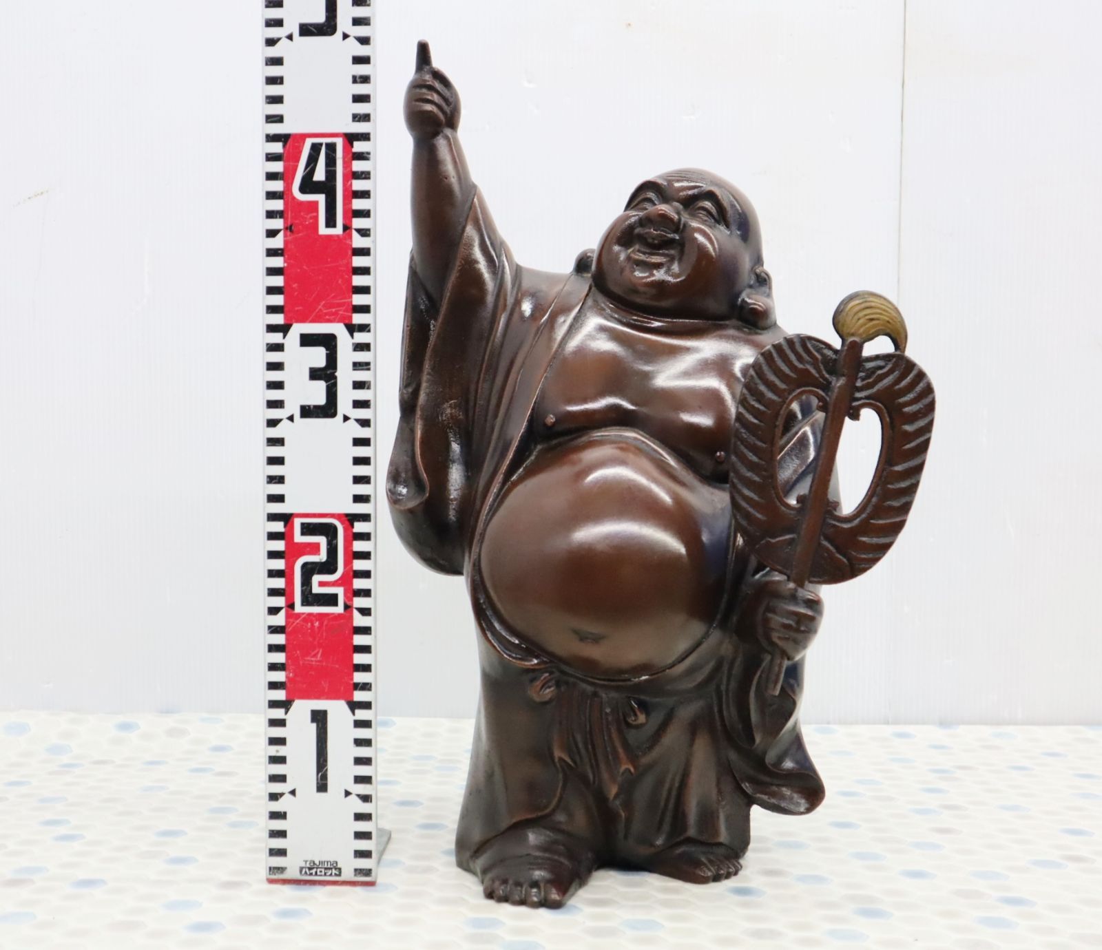 △ ｜月見布袋 置物 七福神｜ 神様 布袋様 ｜守り神 インテリア
