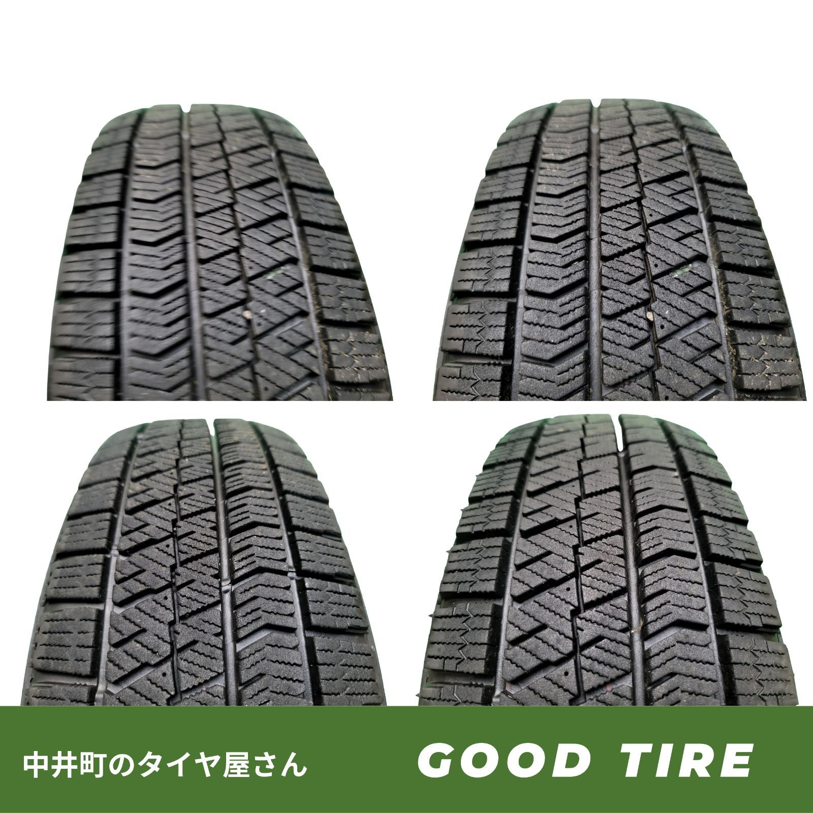 175 65R15 ブリヂストン BLIZZAK VRX2 4本 冬用 8分山 タイヤ スタッドレスタイヤ アクア フィット ノート 6960