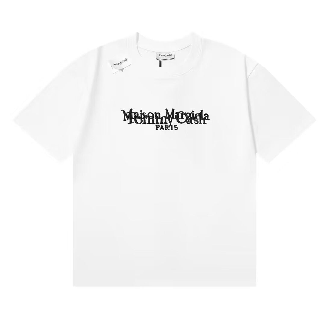 Maison Margiela MM6 x Tommy cash コラボ半袖Tシャツロゴ刺繍男女兼用 - メルカリ