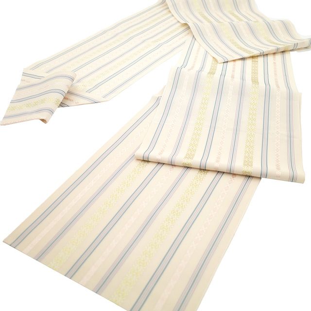 新古品】 夏物 名古屋帯 未使用 正絹 本場筑前博多織 紗献上 紗