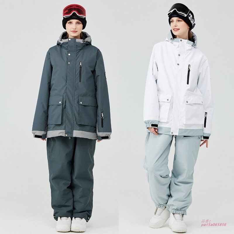 スキーウェア 上下セット メンズ レディース スノーボードウェア フード付き 雪遊び スキー ジャケット 防寒 スポーツウェア パンツ スノーウェア pai5a065856