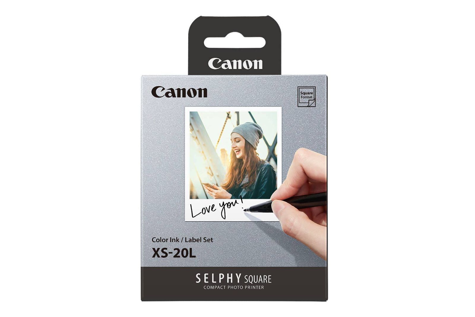【新品未使用】Canon SELPHY SQUERE QX10 ラベル20枚付 人気商品】XS-20L QX10/QX20用カラーインク/ラベルセット SQUARE