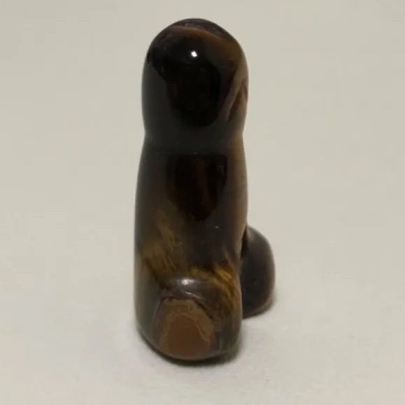開運‼︎3㎝ ペニス像 陰茎 タイガーアイ 天然石 プレゼント 縁起物 金