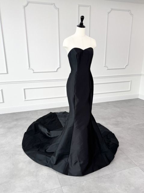 エリザベッタ ポリニャーノ ELISABETTA POLIGNANO マーメイドライン ウェディングドレス ブラック 黒 ファーストオーナー ドレス
