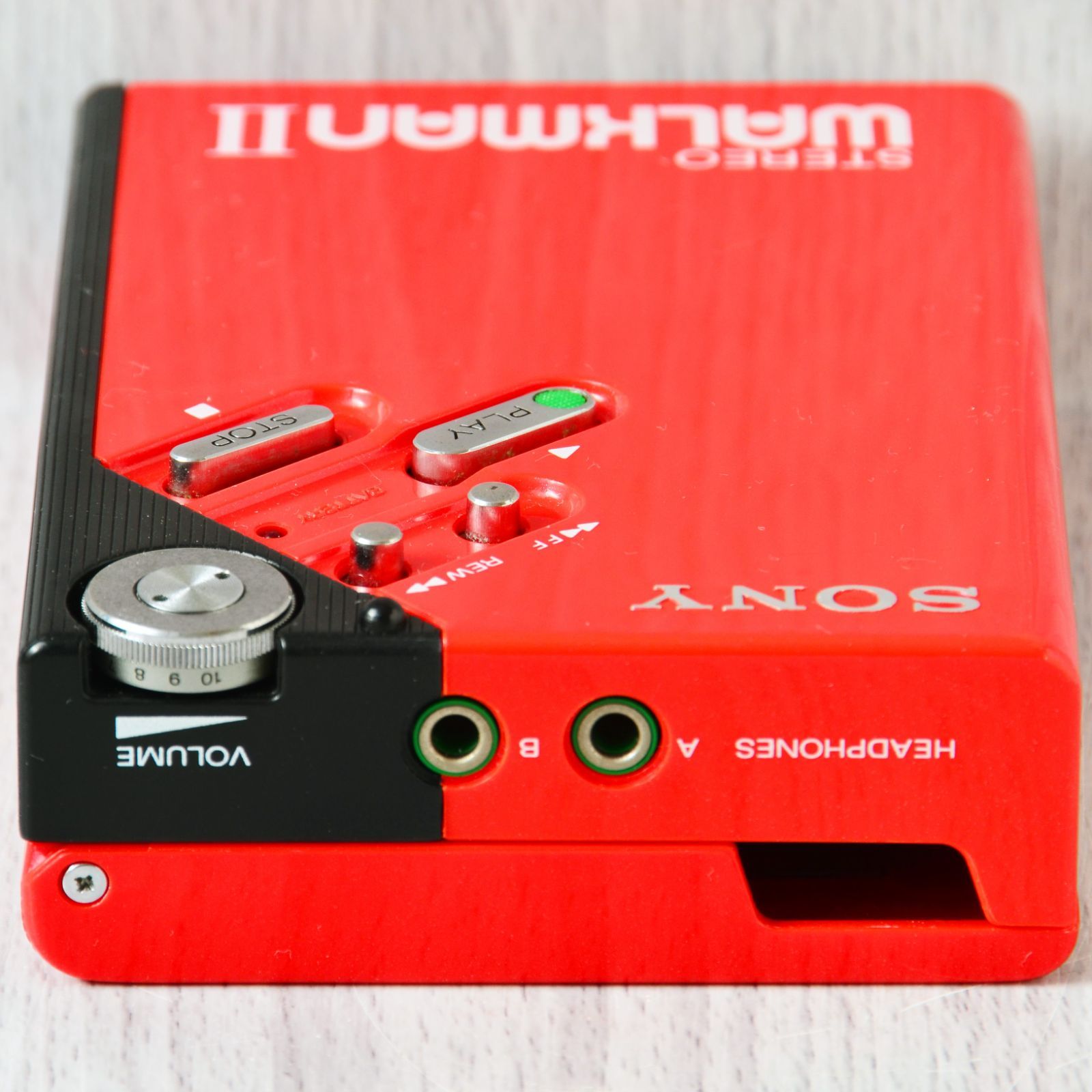 SONY - ソニー  SONY ウォークマンII WM-2 レッド SONY WALKMAN WM-2 Portable Cassette Player Red Tested from
