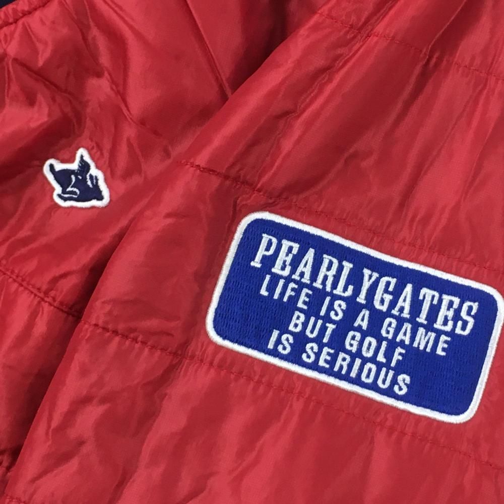 美品　パーリーゲイツ　4WAY　中綿　スニード　リバーシブル　レッド　ブルー　L パーリーゲイツ 4WAY中綿リバーシブルスニード ネイビー 裏