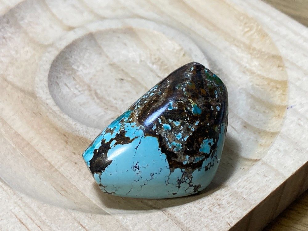 ターコイズトルコ石 希少天然石 穴あき12 天然石ルース（裸石