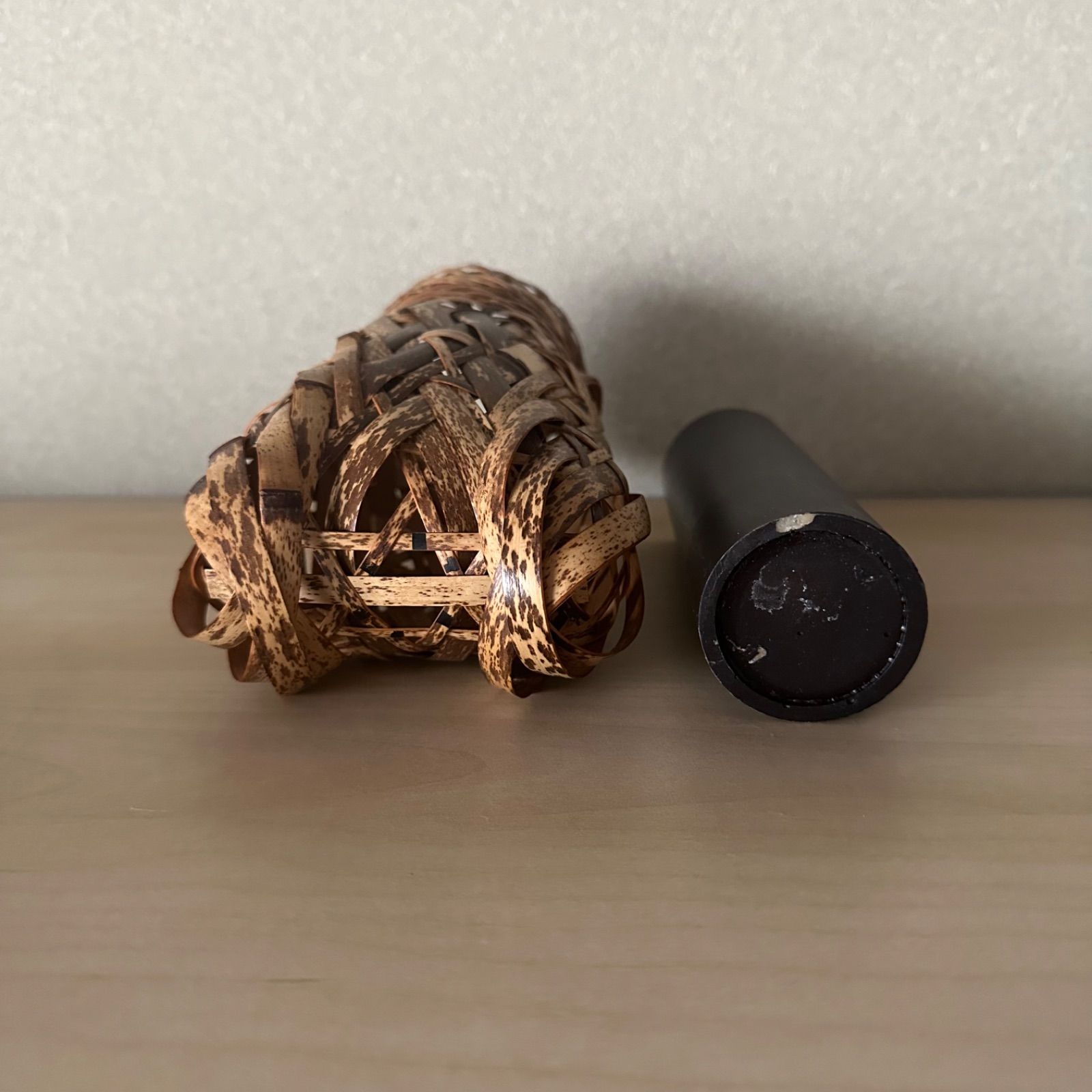 蝉籠 虎竹 竹籠 花籠 壁掛け 茶道 かけ紐 壁掛け せみ篭 - メルカリ