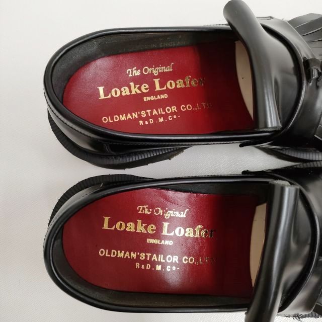 R&D.M.Co-/Loake 未使用 POLISH ポリッシュ 4.5E 定価60500円 タッセルローファー ブラック オールドマンズテーラー/ローク【中古】4-0929G♪