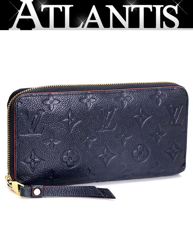ルイヴィトン LOUIS VUITTON ジッピー ウォレット ラウンドファスナー 長財布 アンプラント ネイビー M62121 【68720】