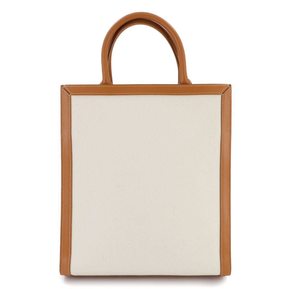 【美品】セリーヌ　バーティカル　カバ　トートバッグ　2way　キャンバス　レザー CELINE セリーヌ バーティカル カバ スモール バイカラー2WAY