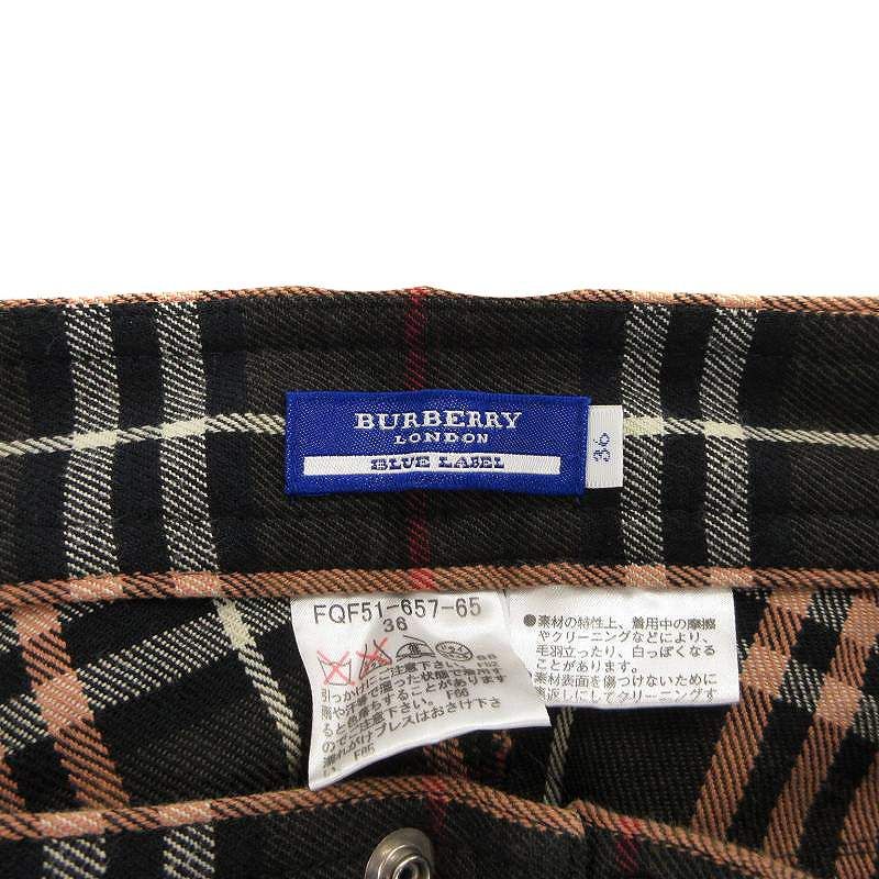 【新品】BURBERRY BLUE LABEL メガチェック パンツ　36 BURBERRY BLUE LABEL ノバチェック ストレートパンツ 36 - メルカリ