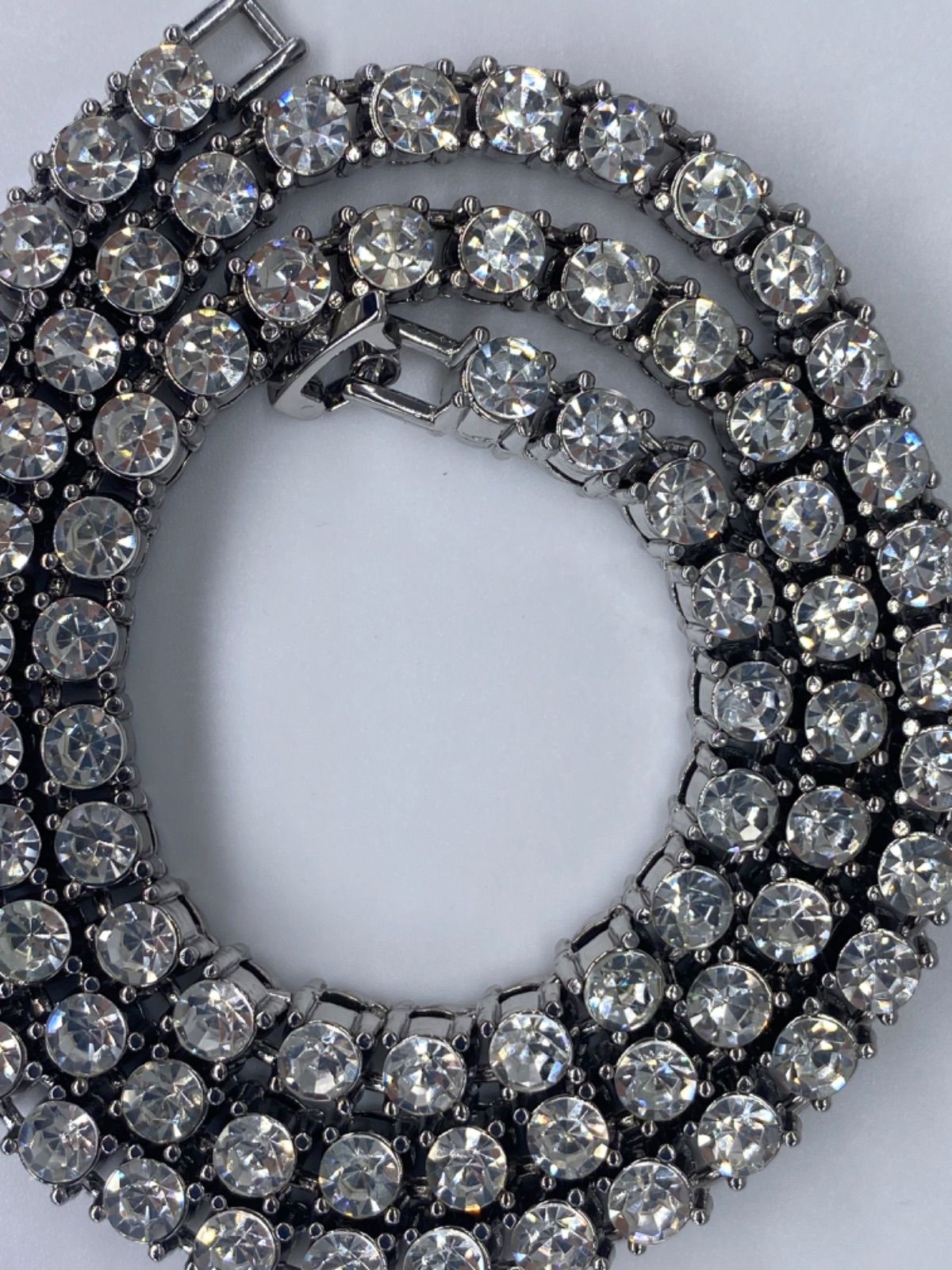 ステンレス 高級バックル メンズテニスチェーン 5ミリ24