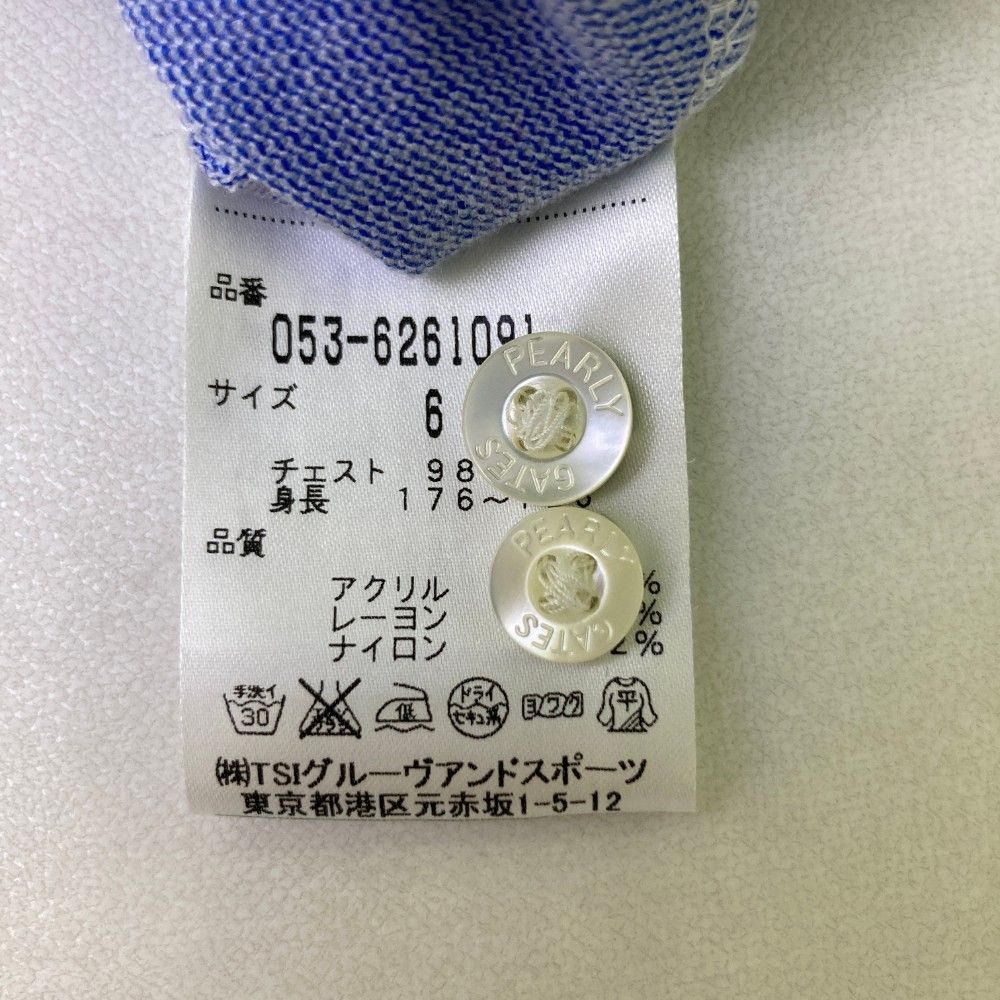 サイズ:6 PEARLY GATES パーリーゲイツ 長袖シャツ ボタン サイズ:6 PEARLY GATES パーリーゲイツ 長袖シャツ ボタン