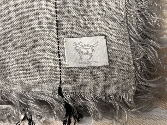 中古】 NIMNIMDUAI ニムニムデュアイ リネンストール グレー