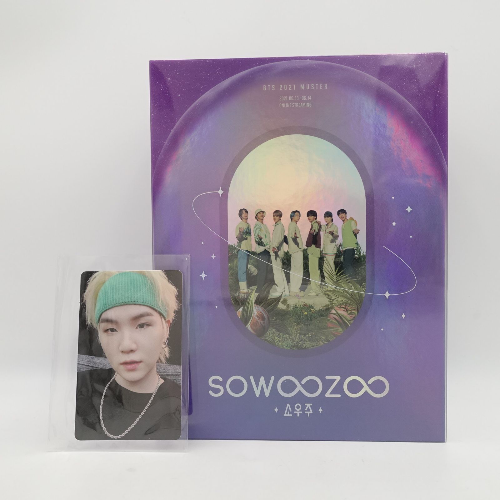 BTS Proof SOWOOZOO ソウジュ トレカ ユンギ SUGA 公式 BTS 2021 MUSTER SOWOOZOO 』の特典トレカ等2点☆JIN - メルカリ