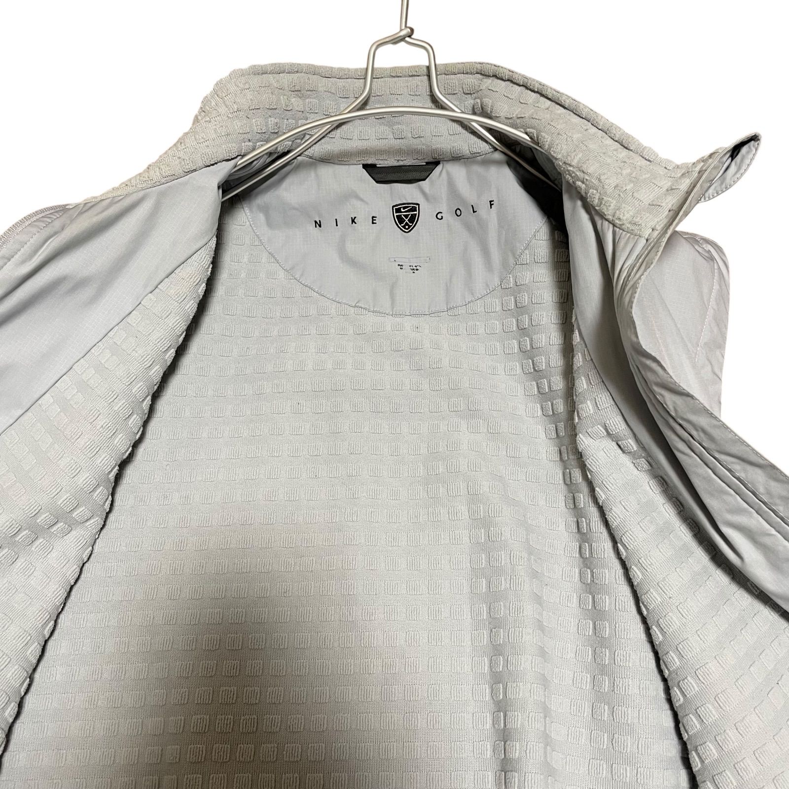 Z1536 NIKE GOLF ナイキゴルフ ジップアップベスト ロゴ刺繍 グレー