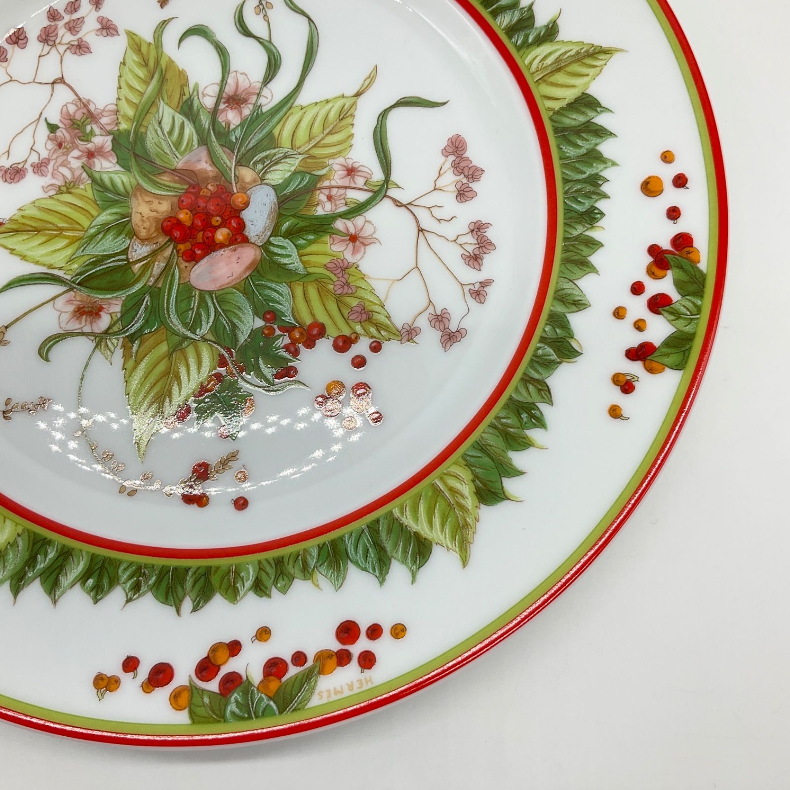 HERMES エルメス ピタゴラスの庭 22cm プレート 皿 陶器 食器