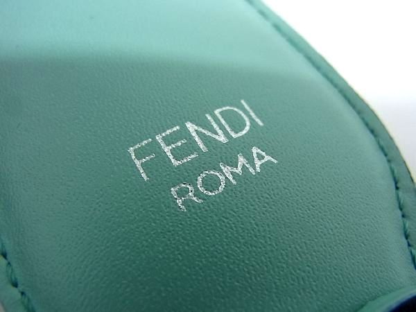 ■極美品■ FENDI フェンディ ストラップユー ミニ レザー スタッズ バッグ用 ショルダーストラップ 肩掛け ブラック系 AM9000