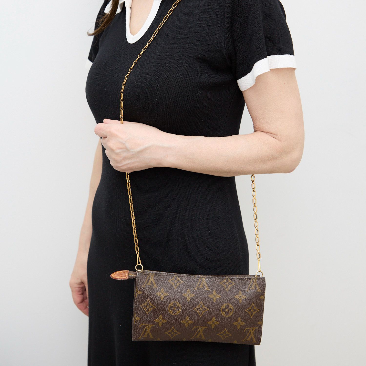 美品！】LOUIS VUITTON ルイヴィトン モノグラム ポーチ ※付ける