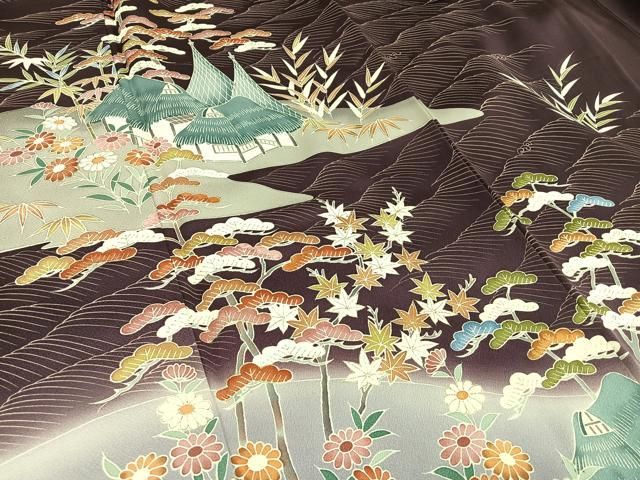 平和屋着物●訪問着　作家物　峻の閃輝　暈し染め　仮絵羽　正絹　逸品　未使用　AAAY6633zg 平和屋着物○訪問着 作家物 峻の閃輝 暈し染め 仮絵