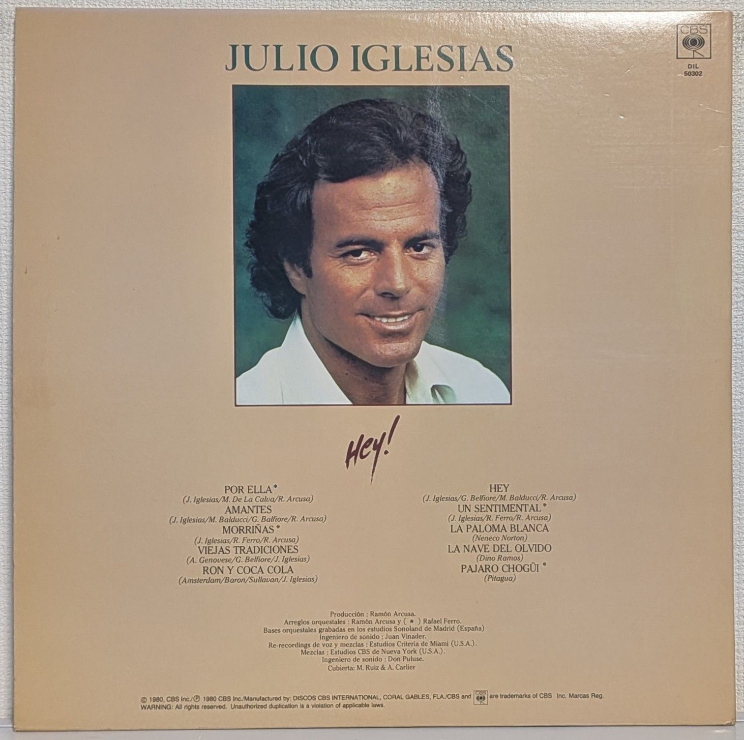 JULIO IGLESIAS フリオイグレシアス 358P-6 金レーベル JULIO IGLESIAS フリオイグレシアス 358P-6 金レーベル