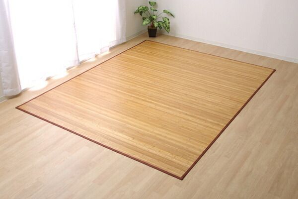 竹ラグ ラグマット 無地 自然素材 丈夫 ひんやり 孟宗竹 皮下使用 バンブー 〔リビング〕 MARWIL-DEMENAGEMENTS_CH