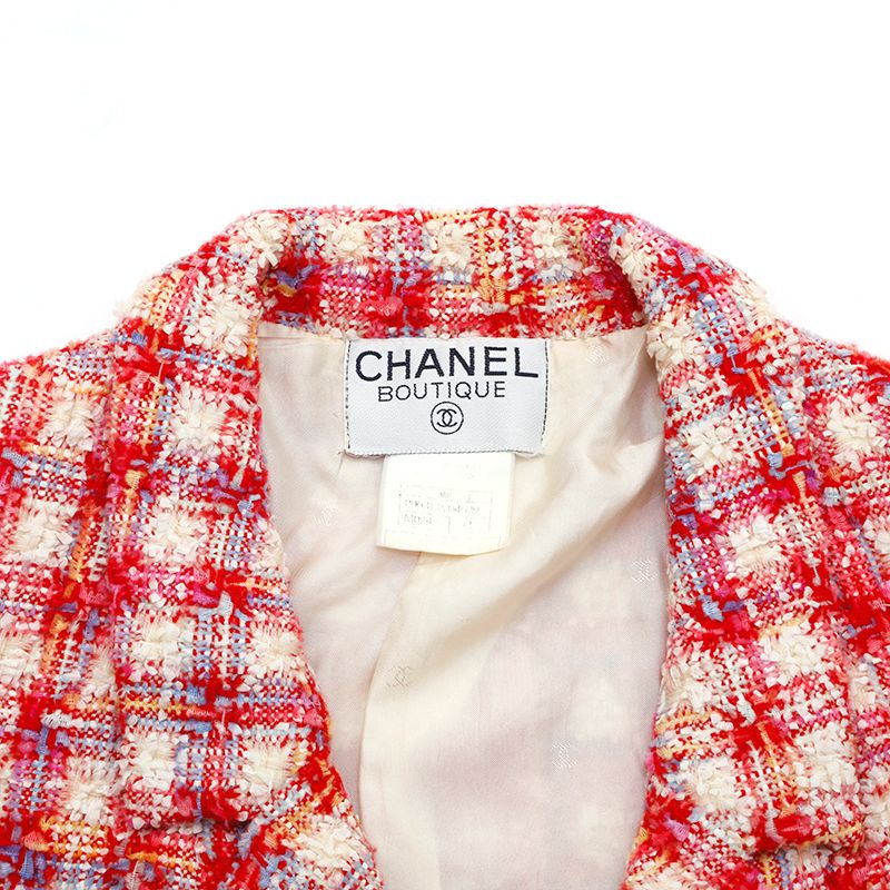 CHANEL シャネル ジャケット ツイード 千鳥柄 ココボタン - メルカリ