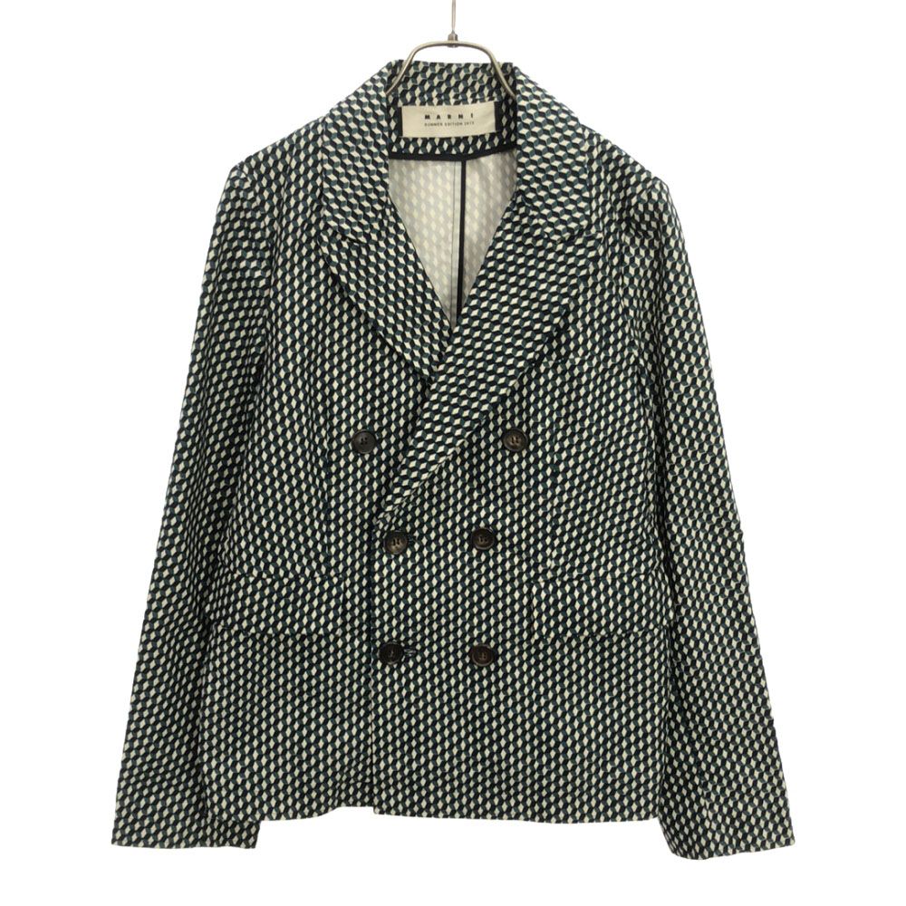 マルニ ダブル テーラードジャケット 38 グリーン MARNI SUMMER