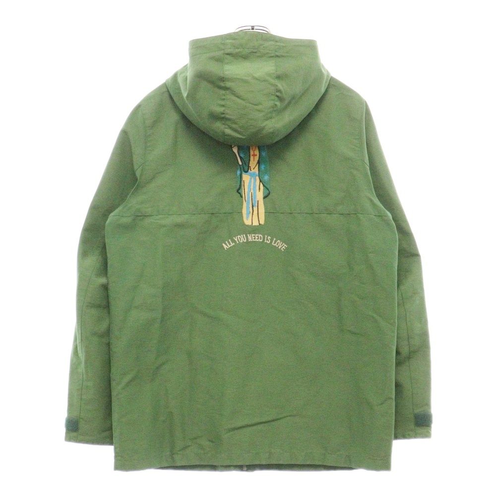 WACKO MARIA (ワコマリア) HOODED JACKET フード付 ジップアップジャケット 裏地ドット柄 バック刺繍 グリーン